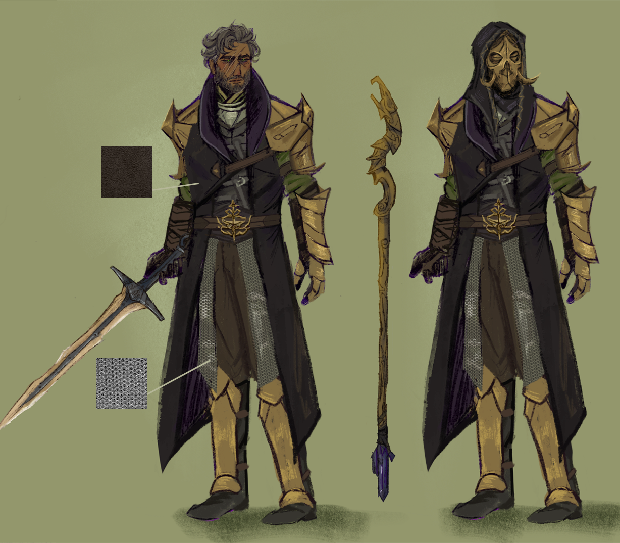 Character Design Example - digital illustration, Procreate, January 2023, inspired by "The Elder Scrolls V: Skyrim" by Bethesda Game Studios